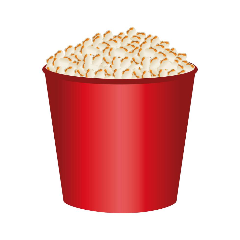 delicious pop corn fast food icon vector