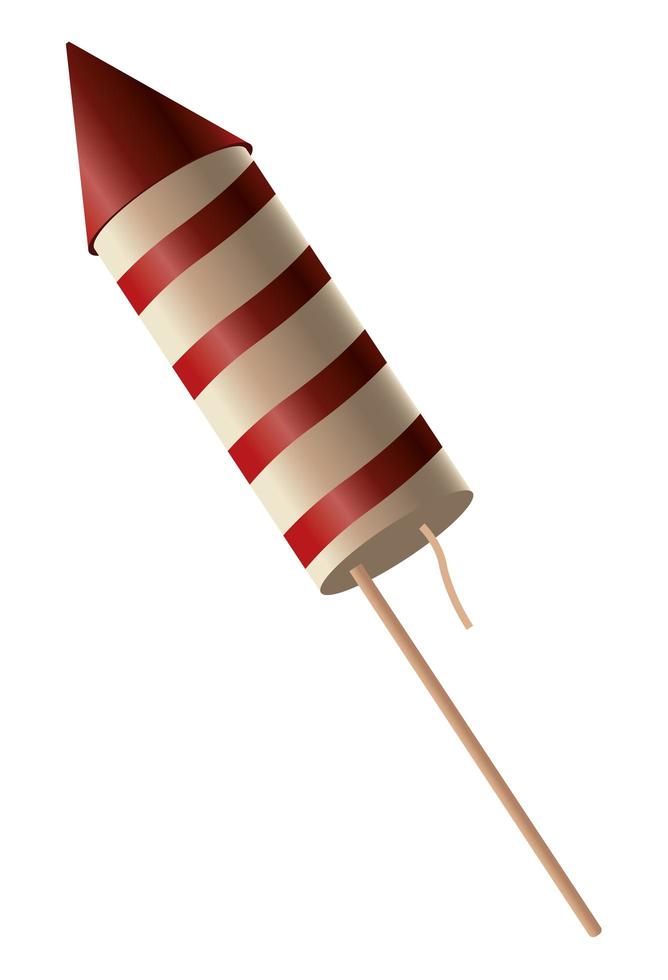firework rocket celebration party icon vector