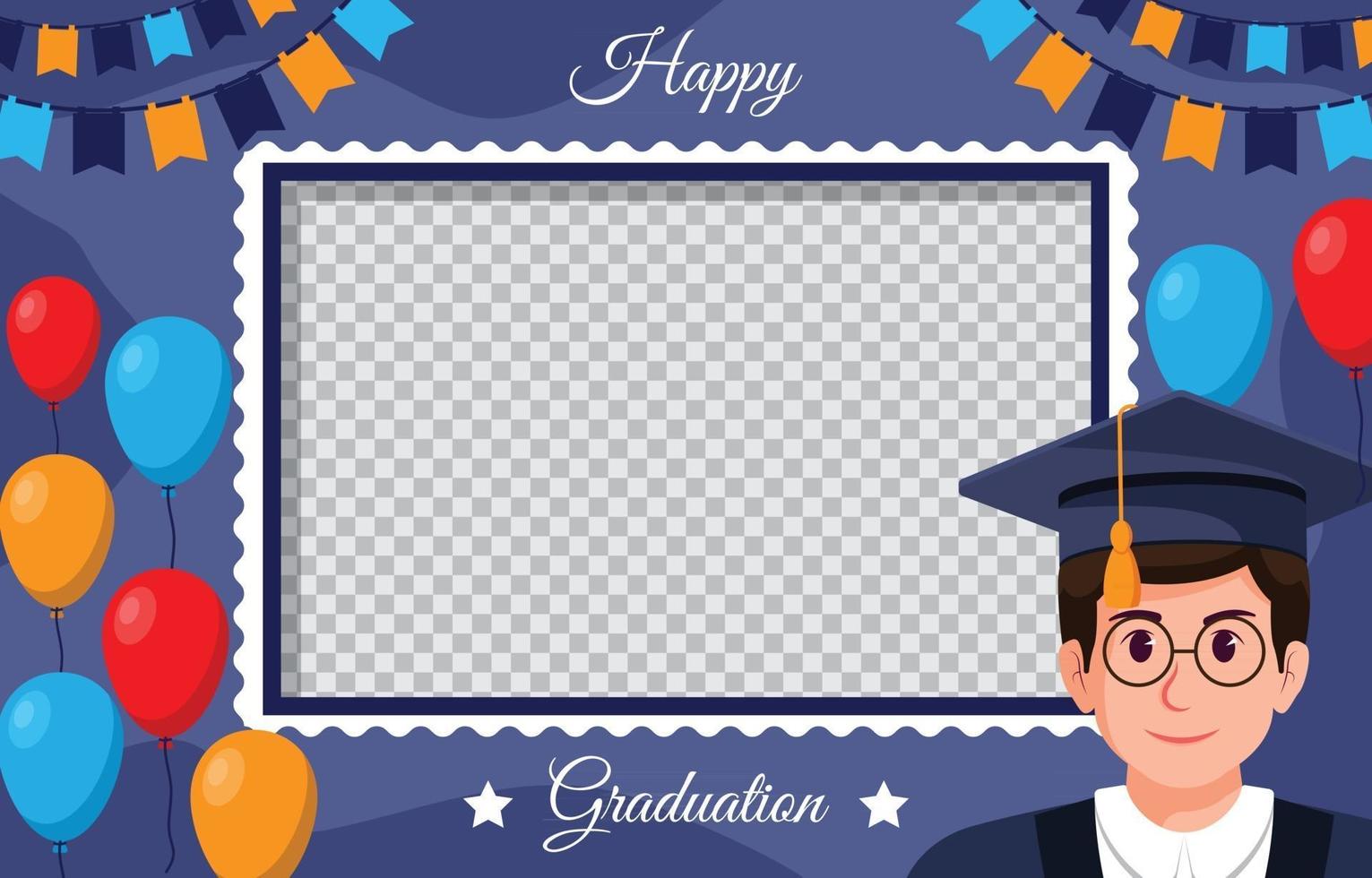 Graduation Photo Booth Frame vector