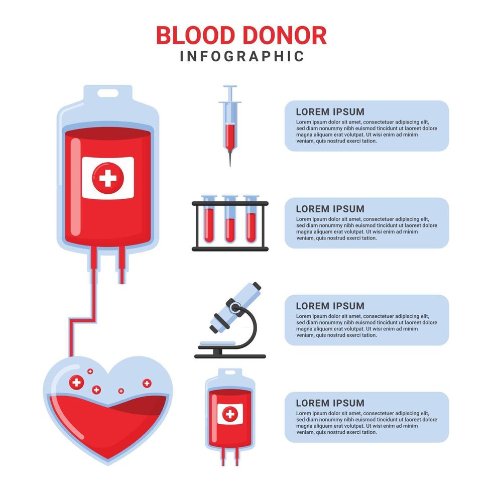 Blood Donor Infographic vector