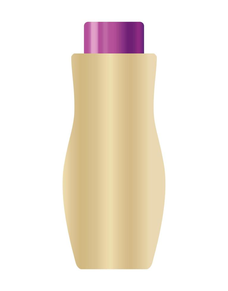 botella de cuidado de la piel icono de producto púrpura y crema vector