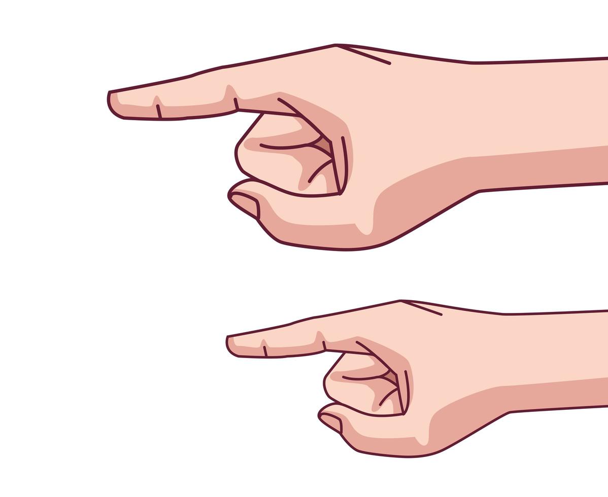 hands humans indexing isolated icon vector