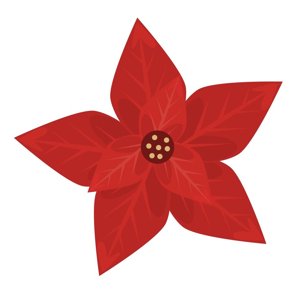 happy merry christmas decorative flower vector