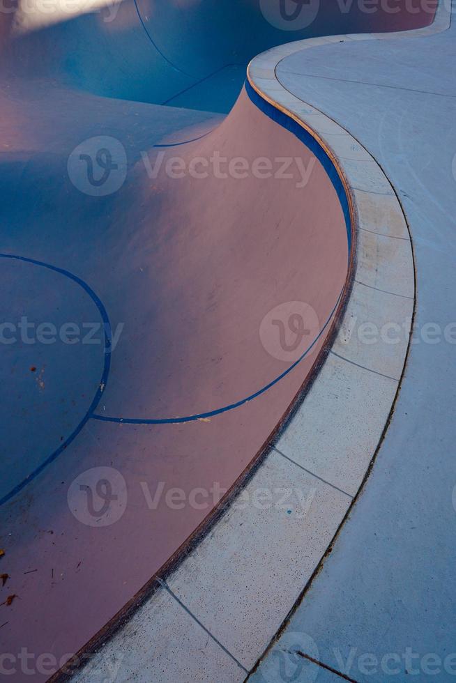 blue skateboard park on the street photo