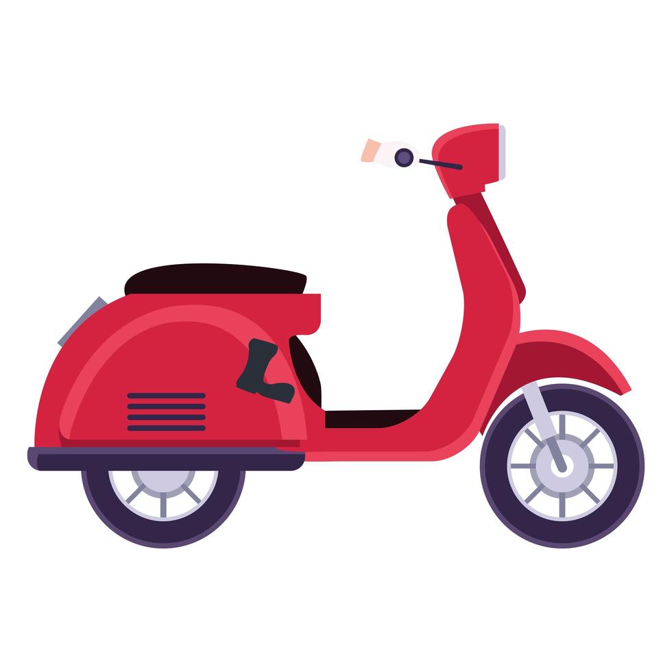 scooter, motocicleta, vehículo, aislado, icono vector