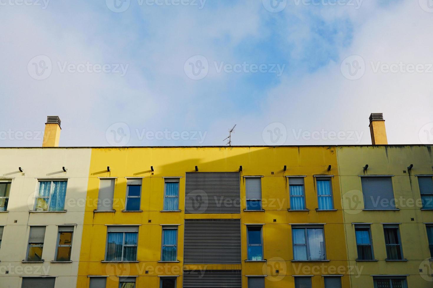 window on the facade of the house photo