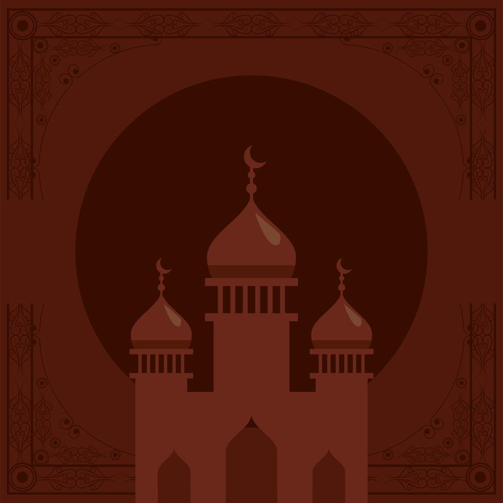 mosque temple poster vector