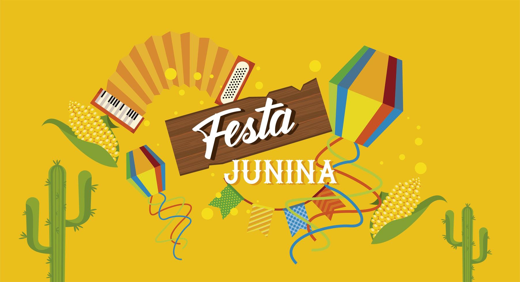 artículos festa junina vector