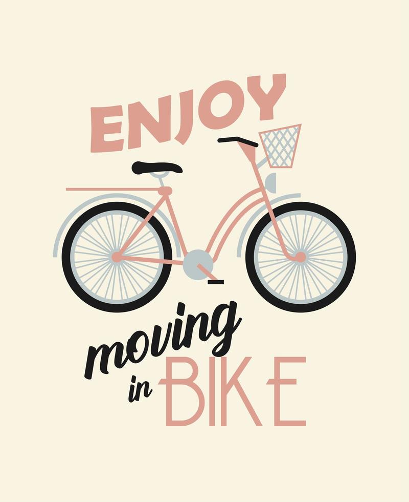 moving in bike vector