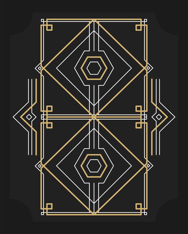 rectangle golden frame vector