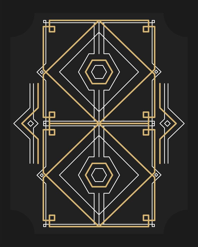 rectangle golden frame vector