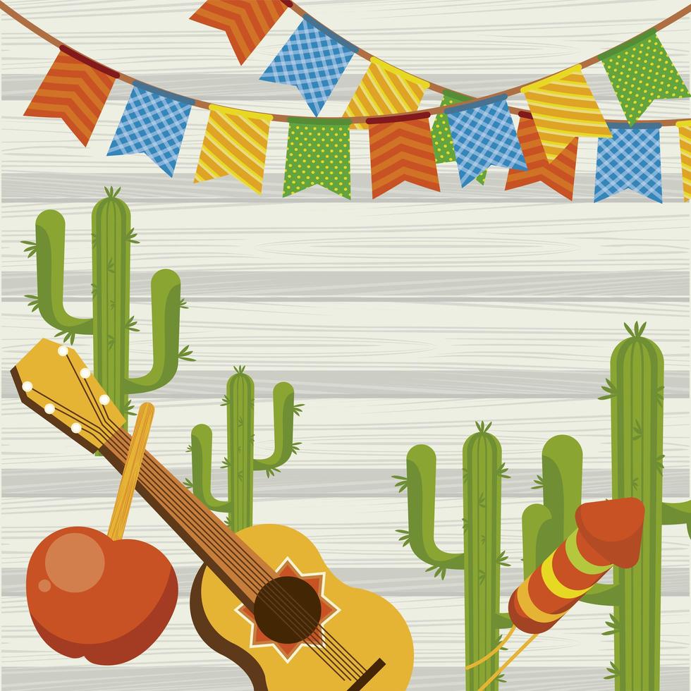 festa junina celebration vector