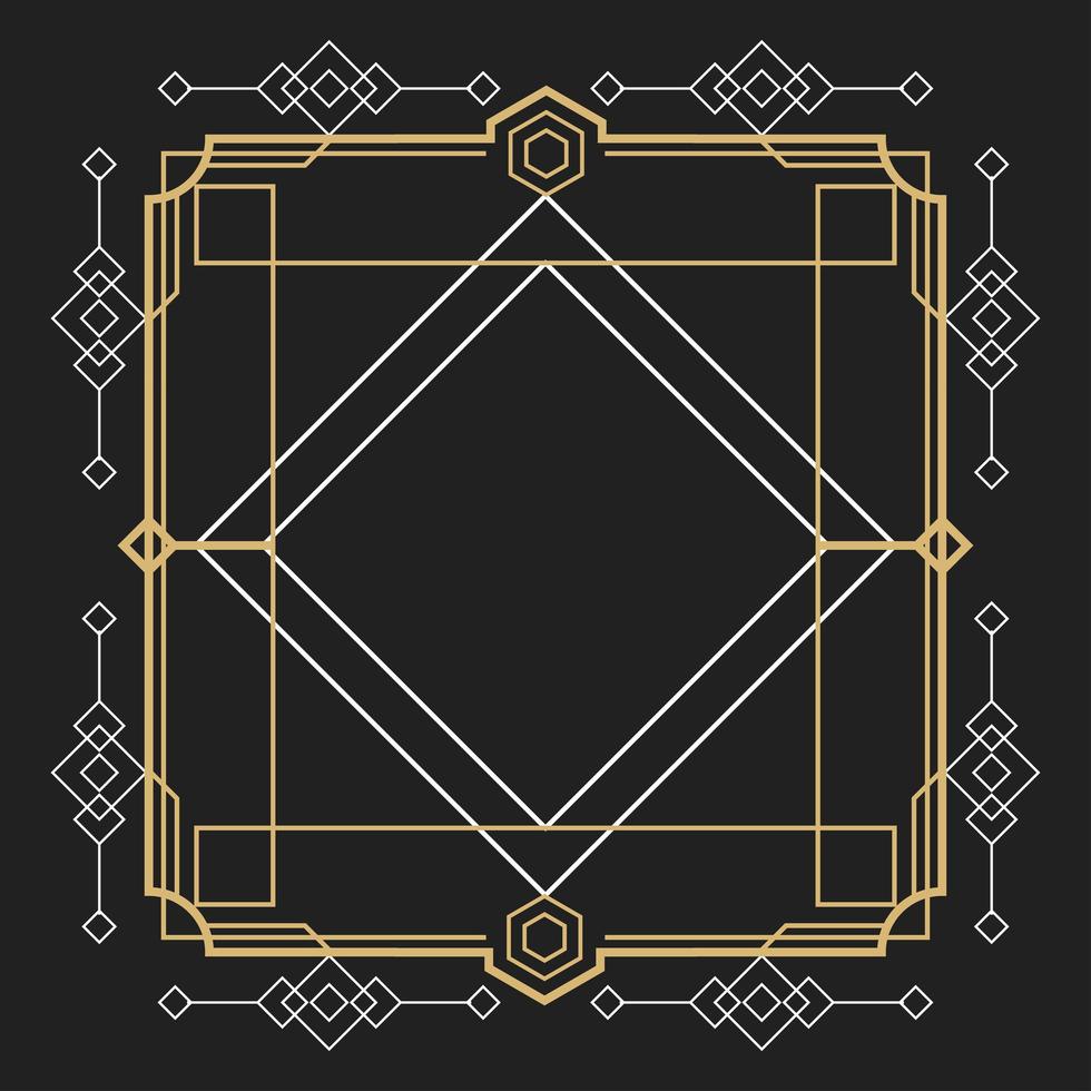 golden border frame vector