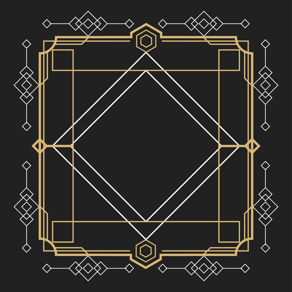 golden border frame vector