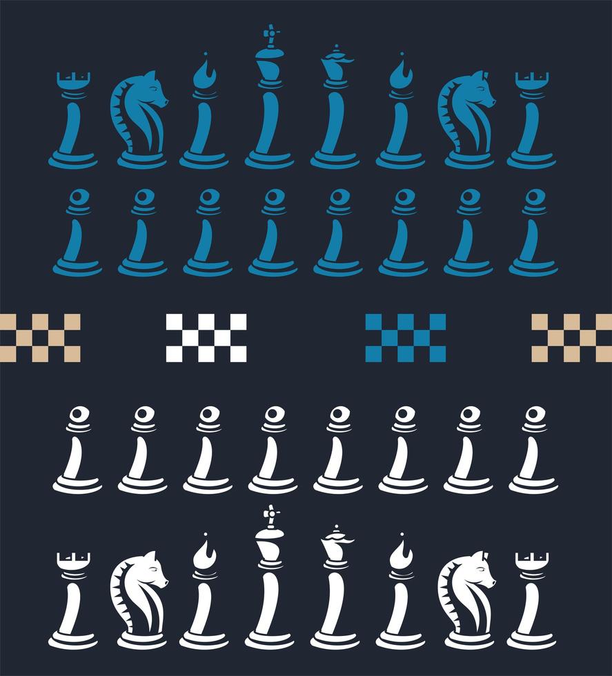 chess game items vector