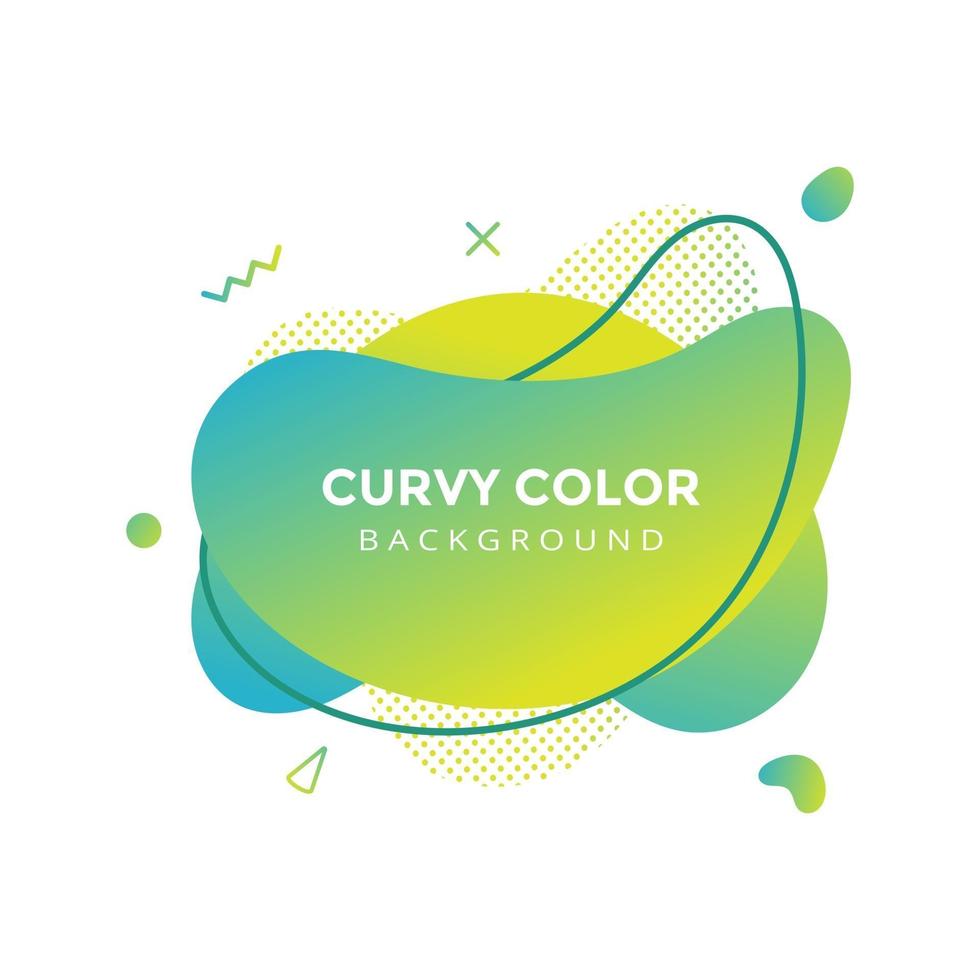 Modern liquid abstract element graphic gradient flat style design fluid vector