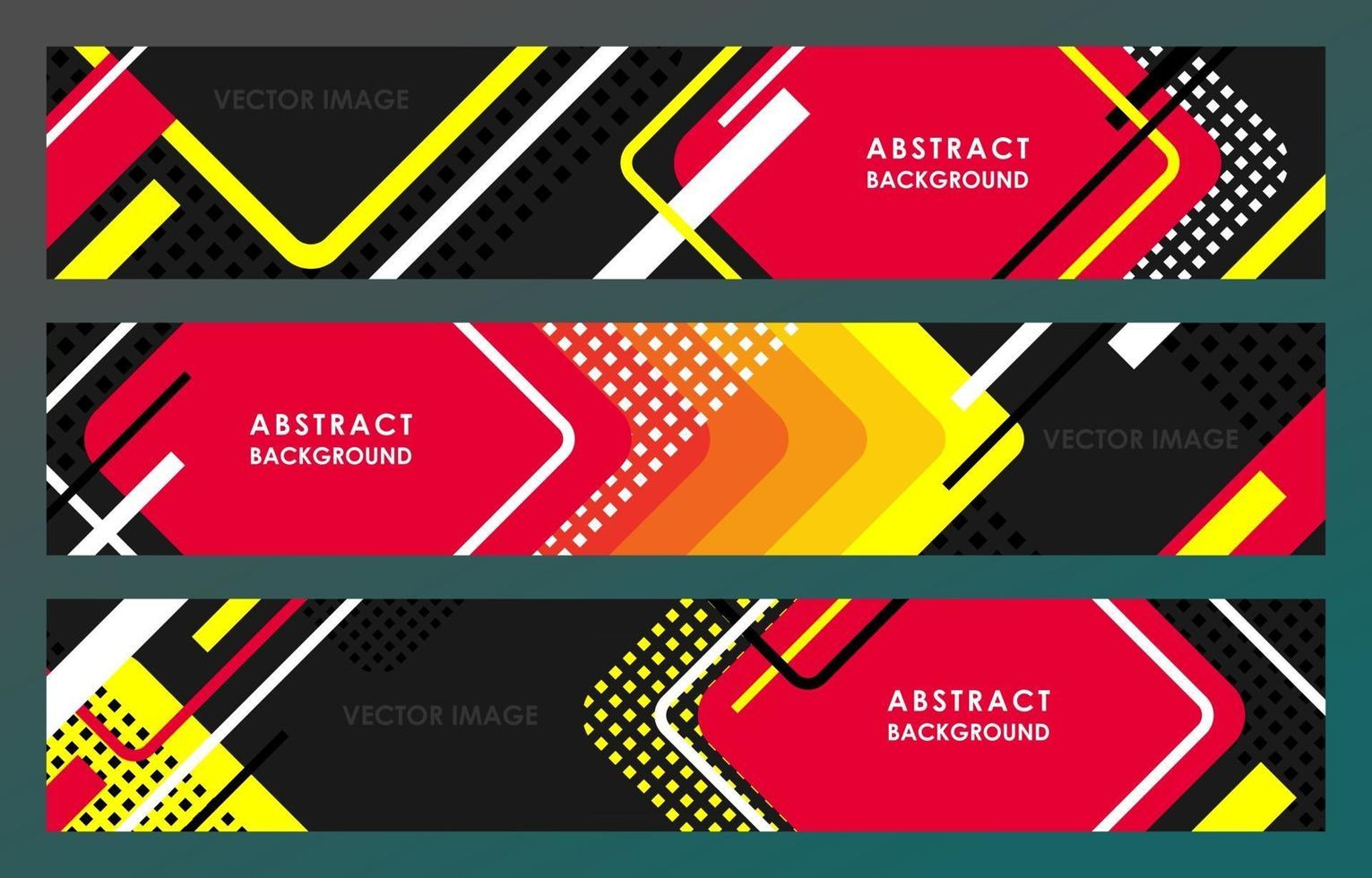 THREE ABSTRACT BLACK BACKGROUNDS WITH BRIGHT ELEMENTS vector