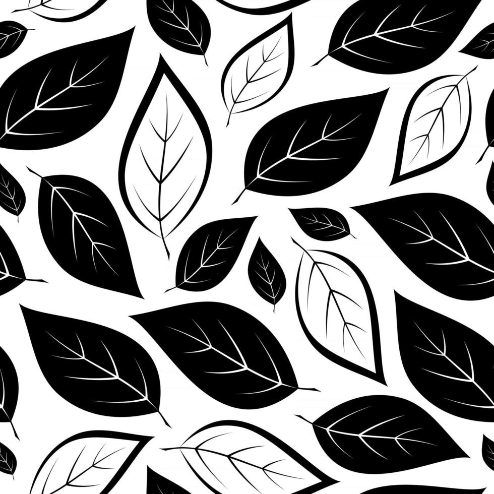 WHITE BACKGROUND WITH BLACK LEAVES vector