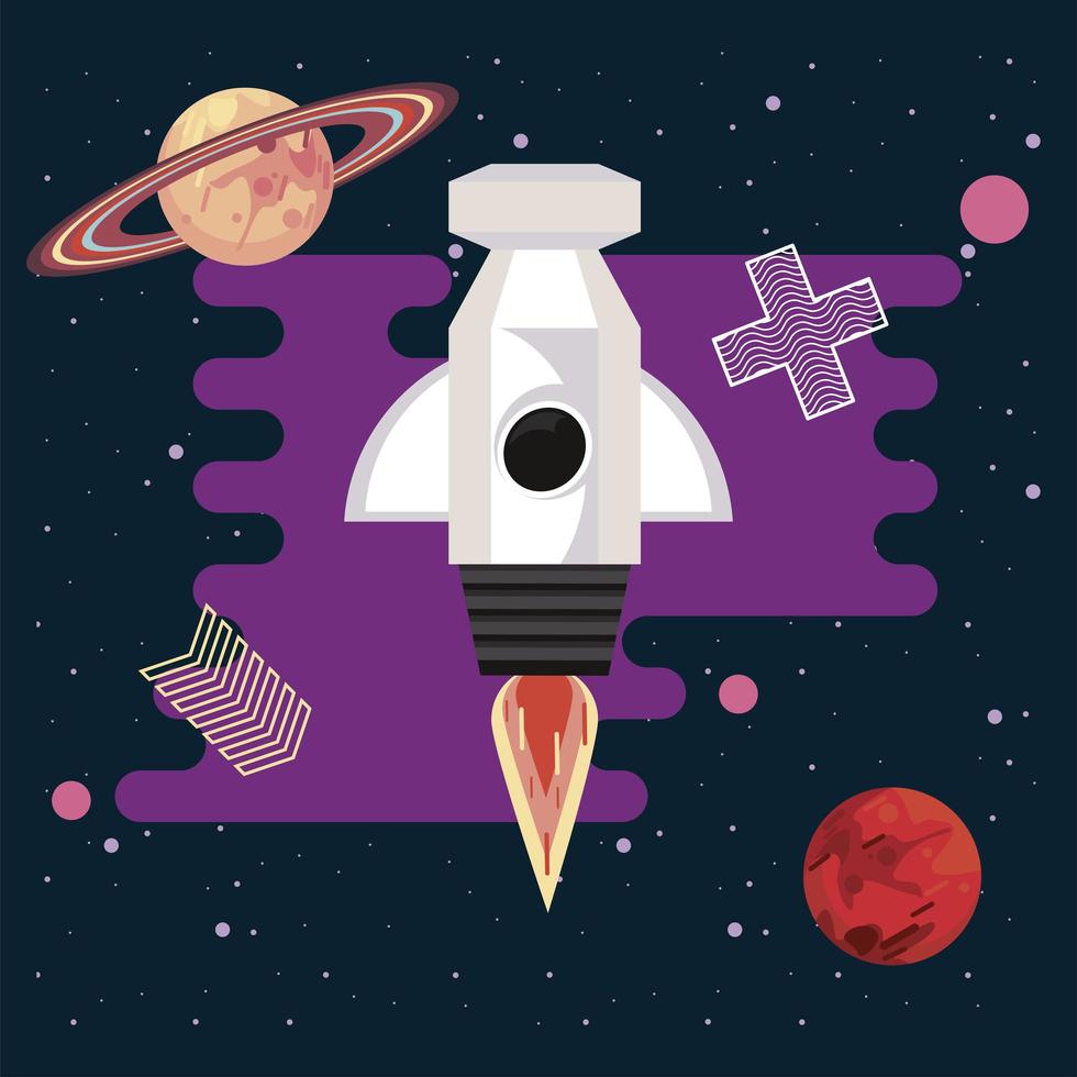 rocket space abstract vector
