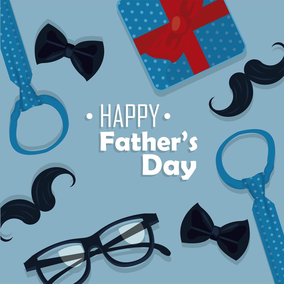 happy fathers day frame vector