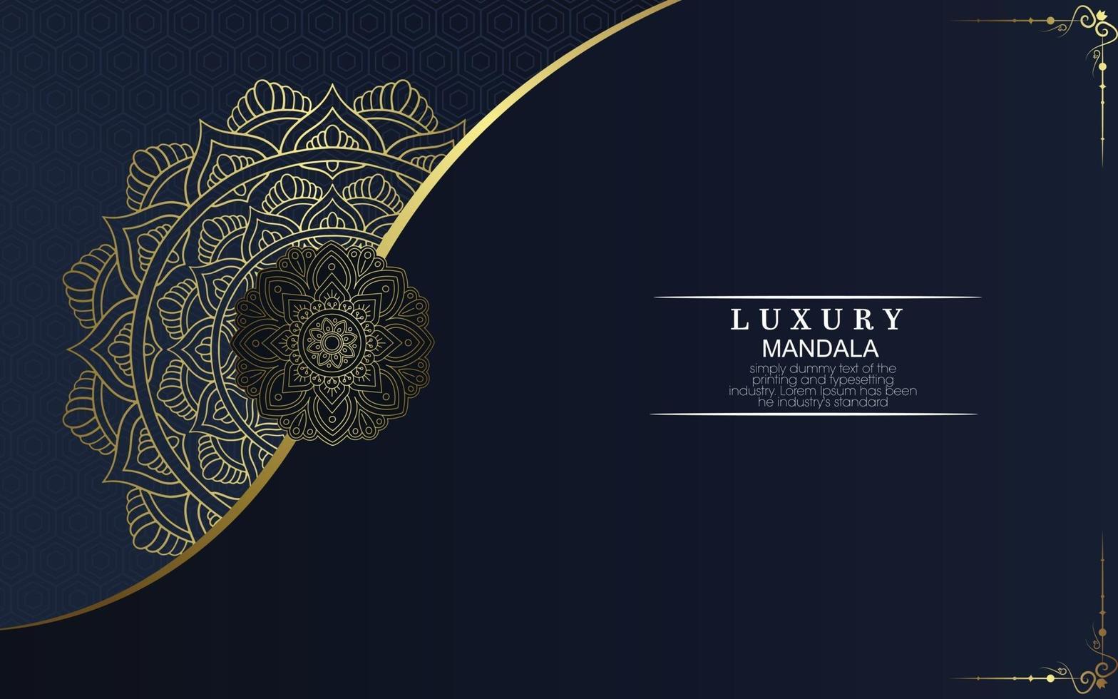 Luxury mandala background with golden arabesque Free Vector