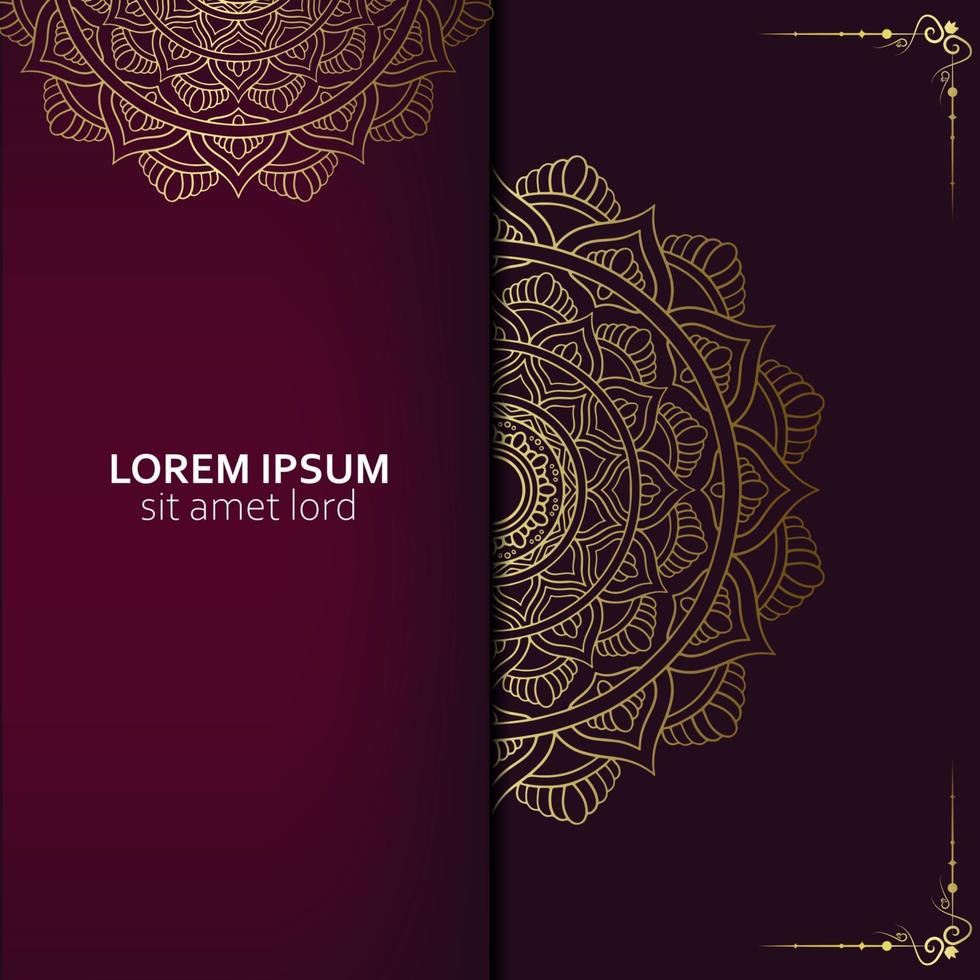 Luxury ornamental mandala background with arabic Pro Vector