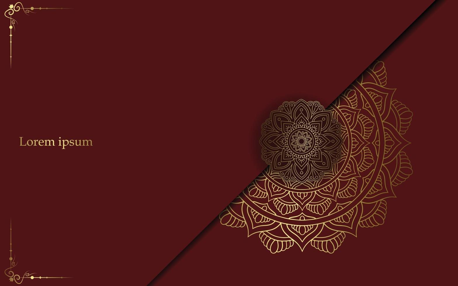 Luxury mandala background with golden arabesque Free Vector