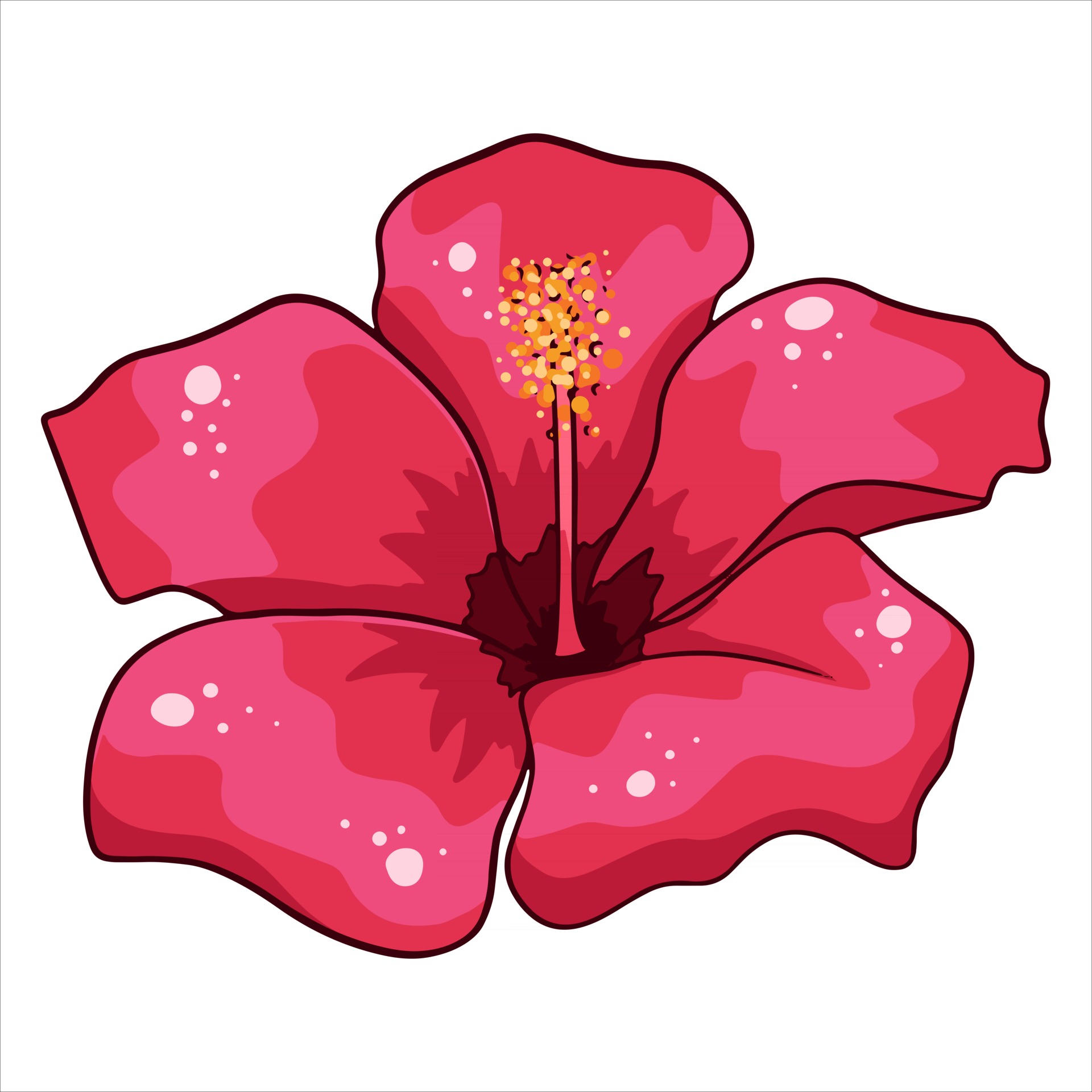 Tropical plant bright flower in cartoon style 2501338 Vector Art at Vecteezy Tropical plant bright flower in cartoon style 2501338 Vector Art at Vecteezy