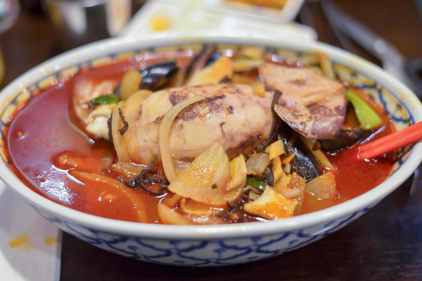 deliciosa comida coreana foto