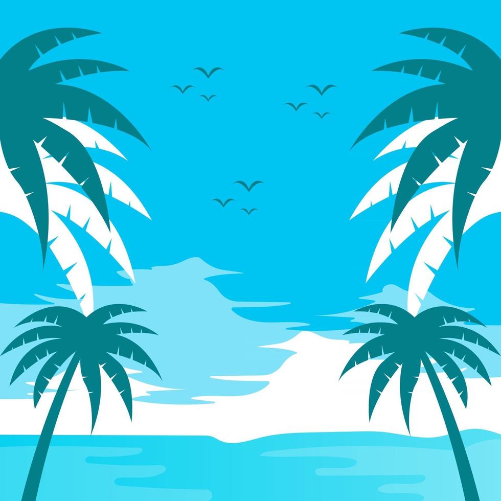 dibujado a mano ilustración de fondo de verano vector