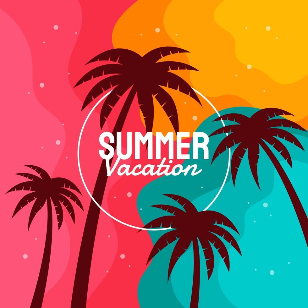 Hand draw illustration of summer background vector