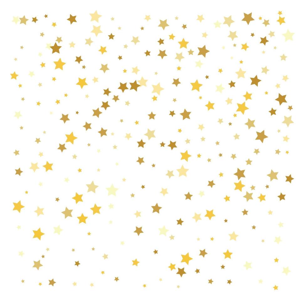 Gold stars Confetti celebration vector