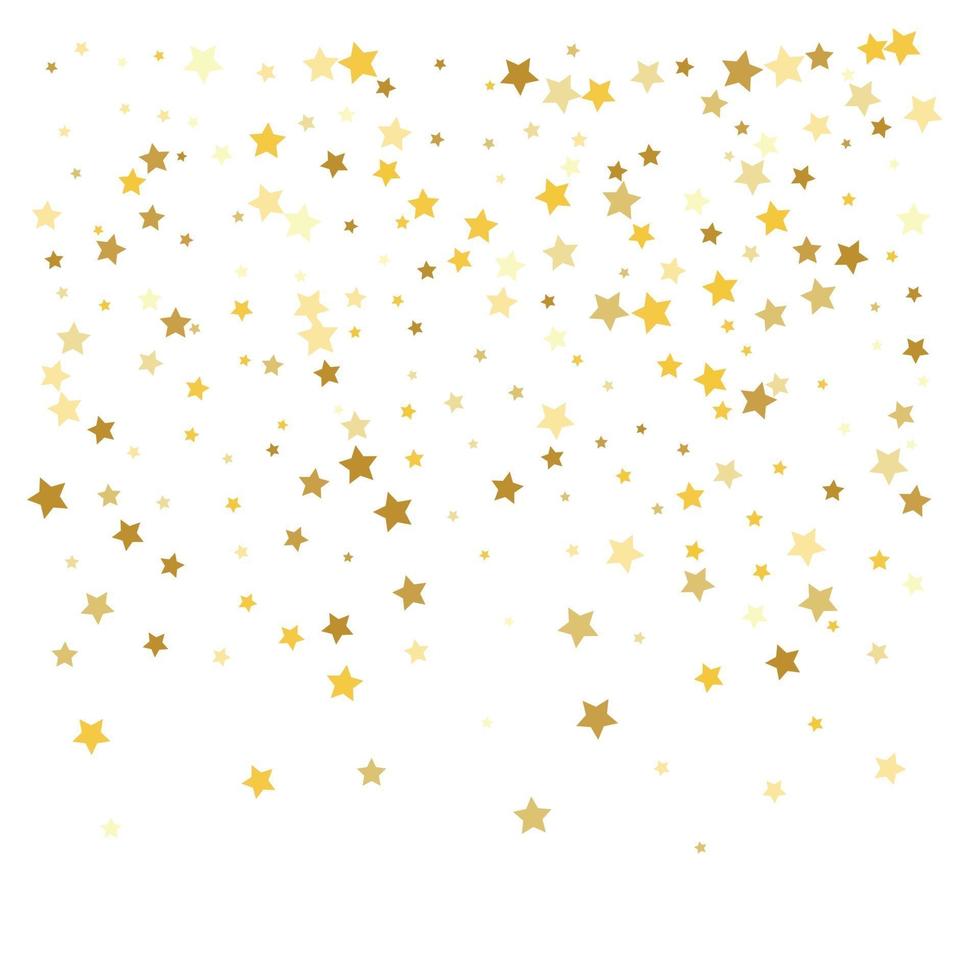 Gold stars Confetti celebration vector