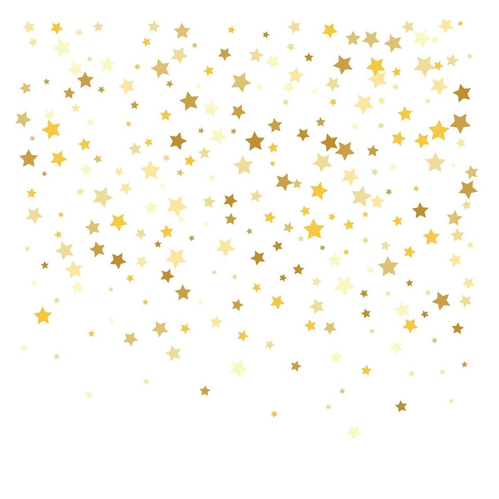 celebración de confeti de estrellas doradas vector