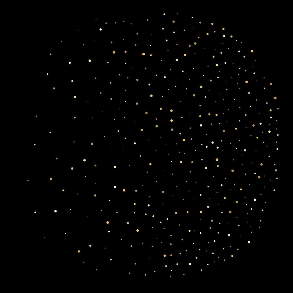 Golden glitter sparkle bubbles champagne particles vector