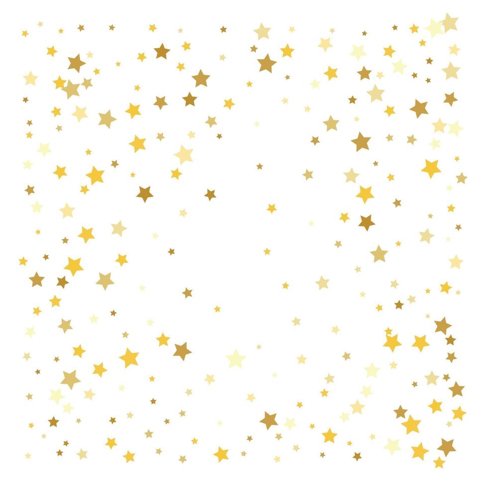 Gold stars Confetti celebration vector