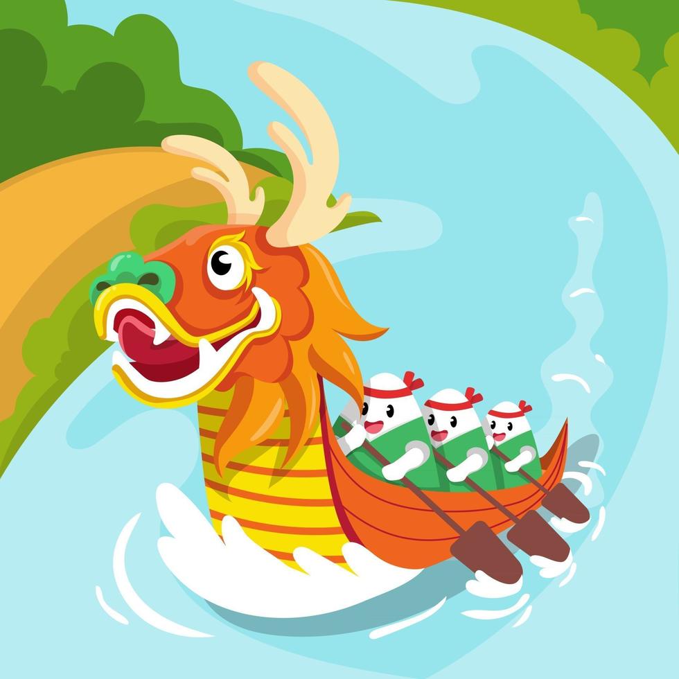 Dragon Boat Festival Celebration Concept vector