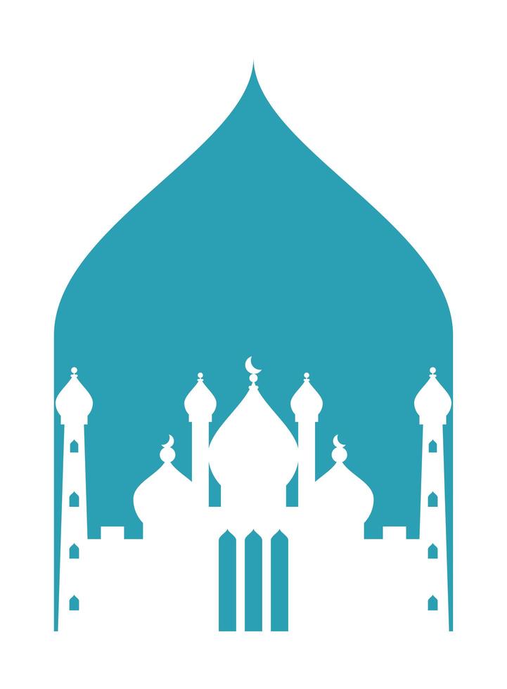 eid mubarak castle vector