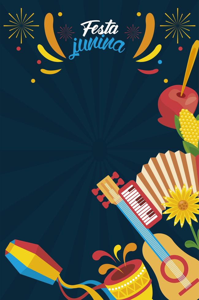 festa junina text vector