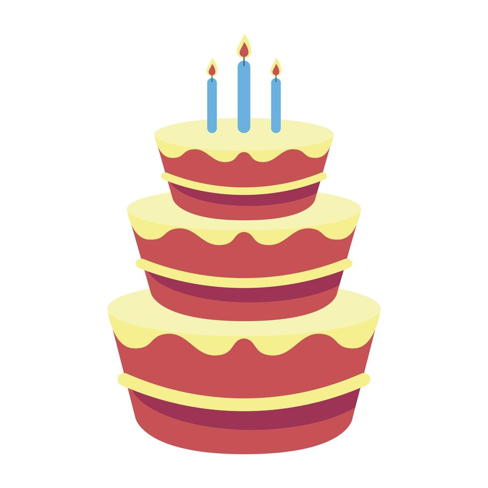 happy birthday cake vector