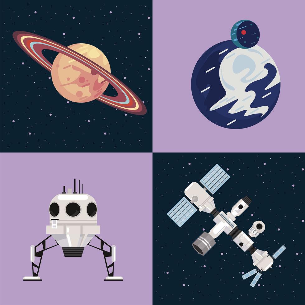 set space icons vector