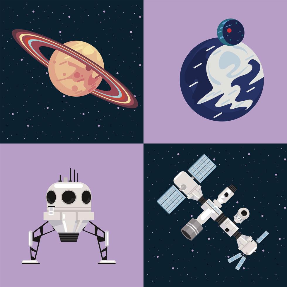 establecer iconos de espacio vector