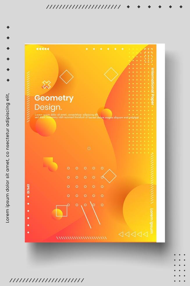 Cover design template set with abstract lines modern different color gradient style on background vector