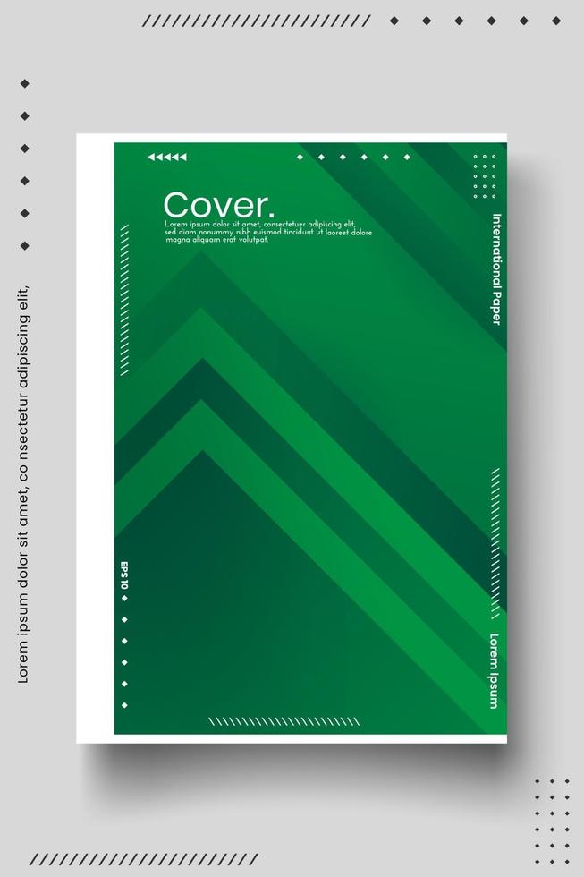 Cover design template set with abstract lines modern different color gradient style on background vector