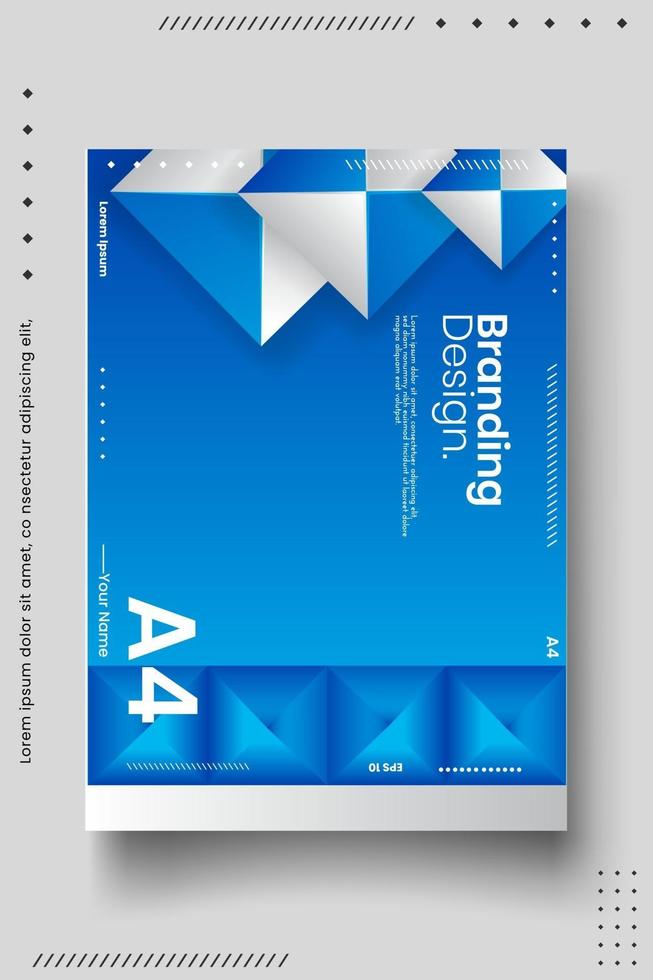 Cover design template set with abstract lines modern different color gradient style on background vector