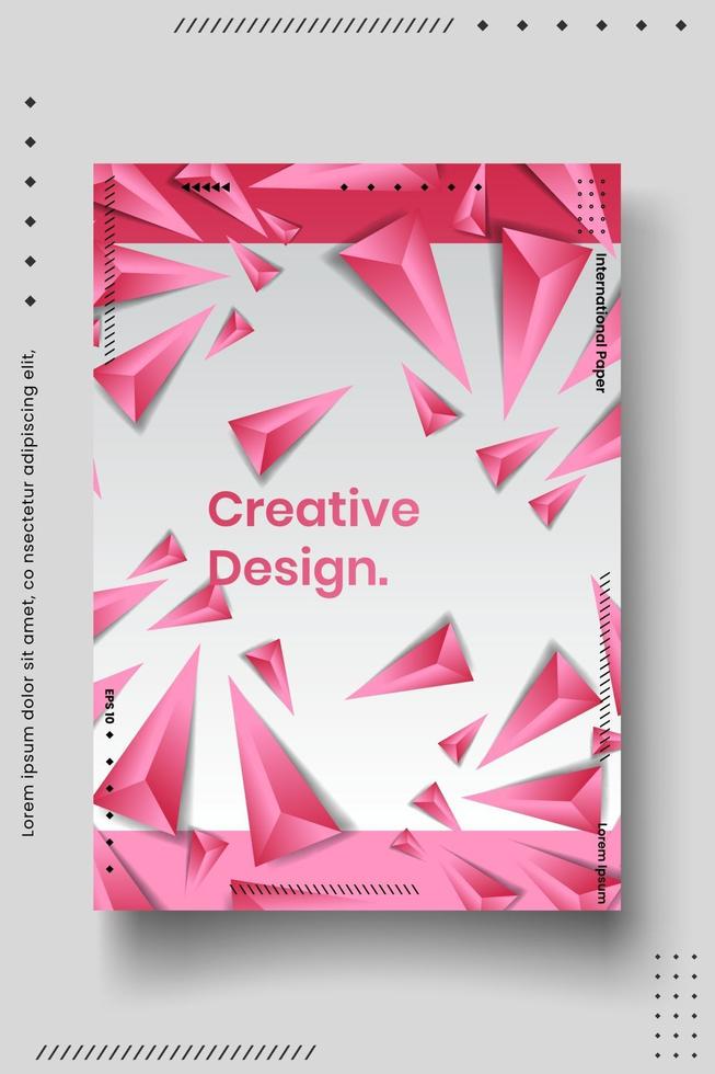 Cover design template set with abstract lines modern different color gradient style on background vector