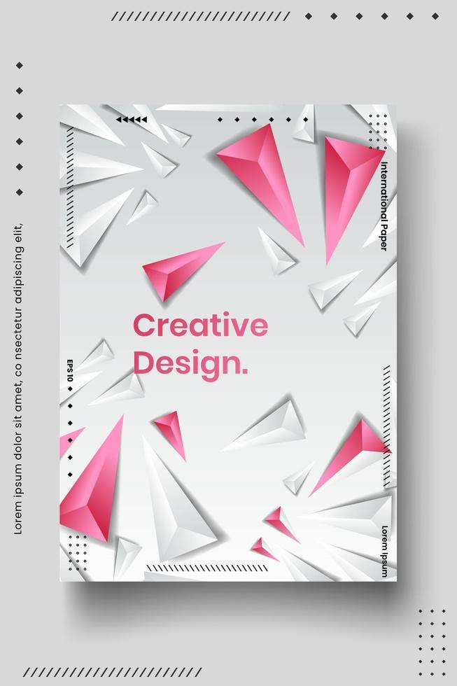 Cover design template set with abstract lines modern different color gradient style on background vector