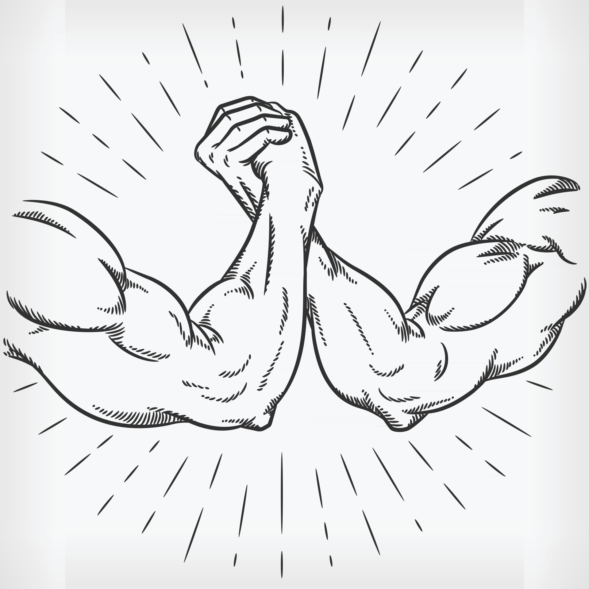 Sketch Strong Arm Wrestling Fighting Doodle Hand Drawing Illustration  2503044 Vector Art at Vecteezy