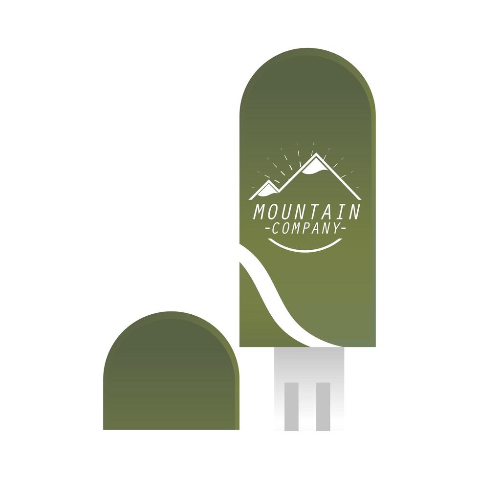 pendrive de identidad corporativa vector