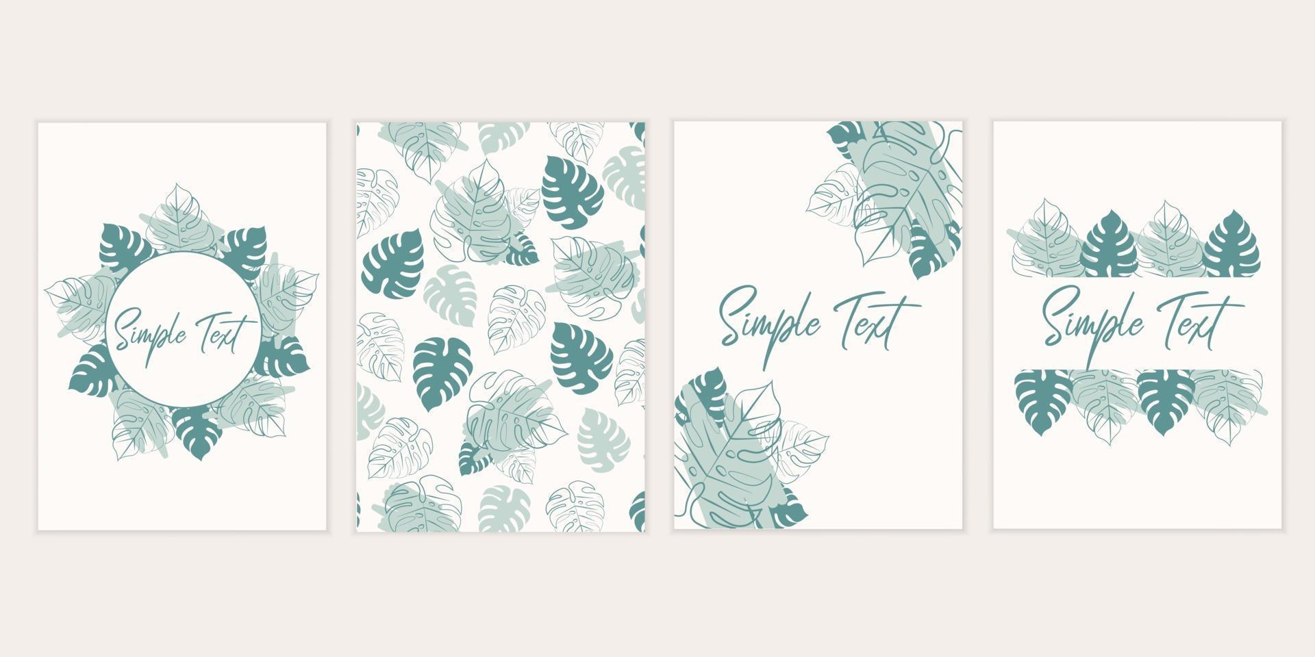 tropical card templates vector